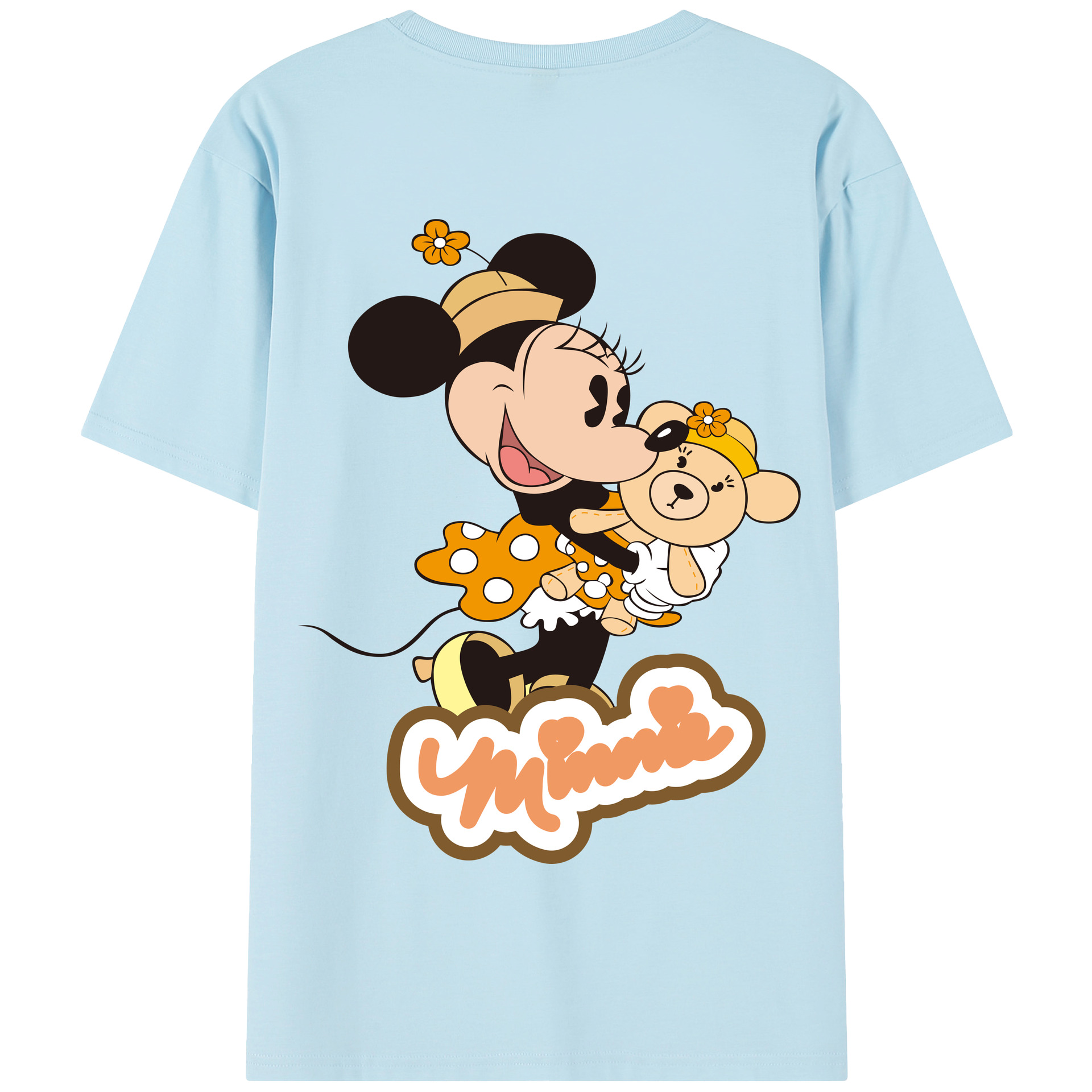 （画像用） ミッキーマウス Mickey Mouse 綿100％半袖Tシャツ（背面プリント）